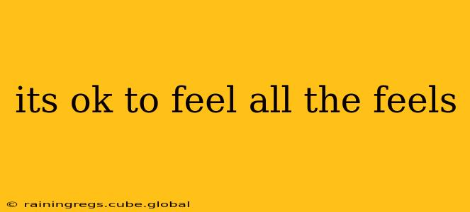its ok to feel all the feels