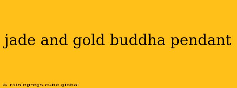jade and gold buddha pendant