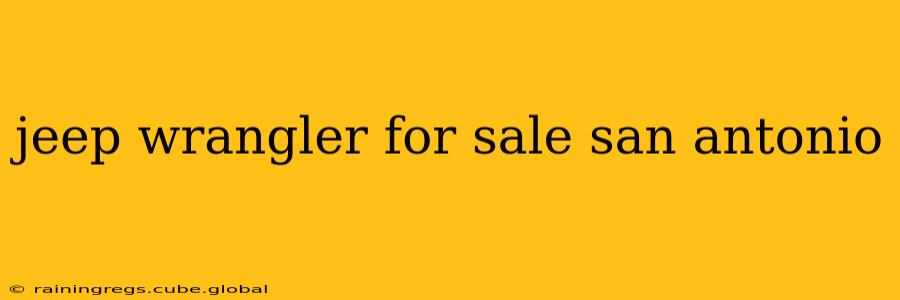 jeep wrangler for sale san antonio