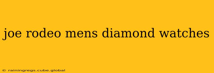joe rodeo mens diamond watches
