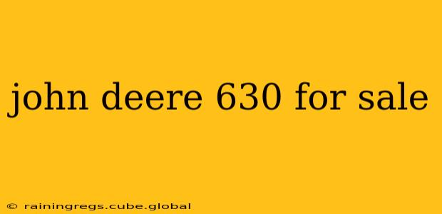 john deere 630 for sale