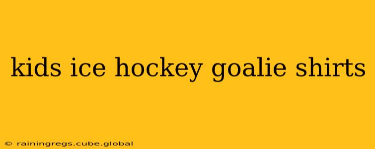 kids ice hockey goalie shirts