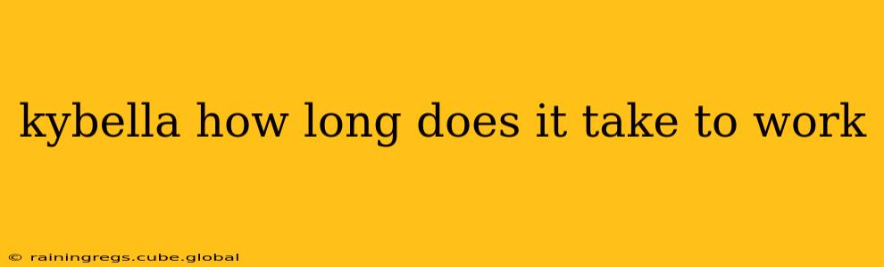 kybella how long does it take to work