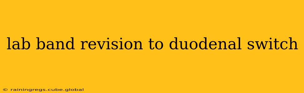 lab band revision to duodenal switch