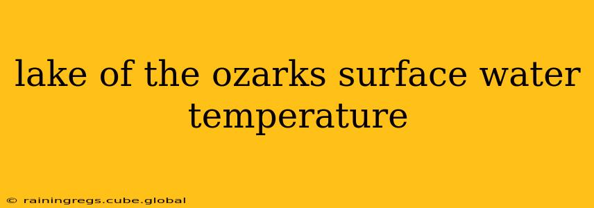 lake of the ozarks surface water temperature