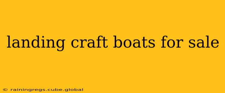 landing craft boats for sale