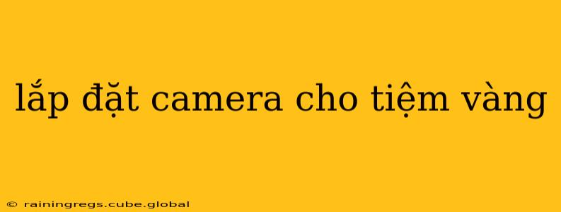 lắp đặt camera cho tiệm vàng