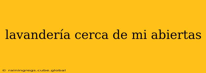 lavandería cerca de mi abiertas
