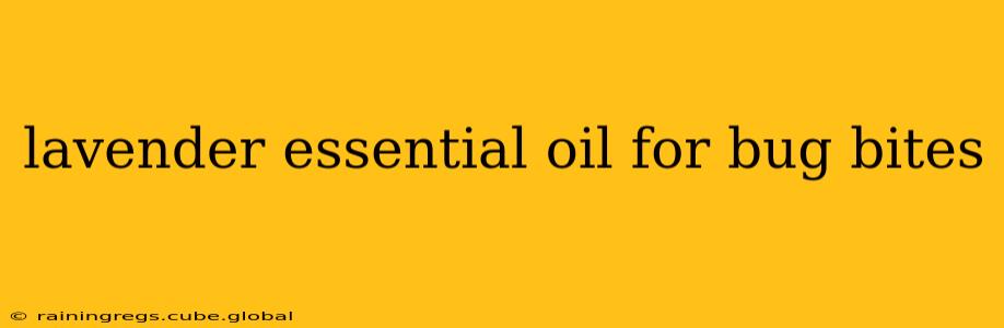 lavender essential oil for bug bites