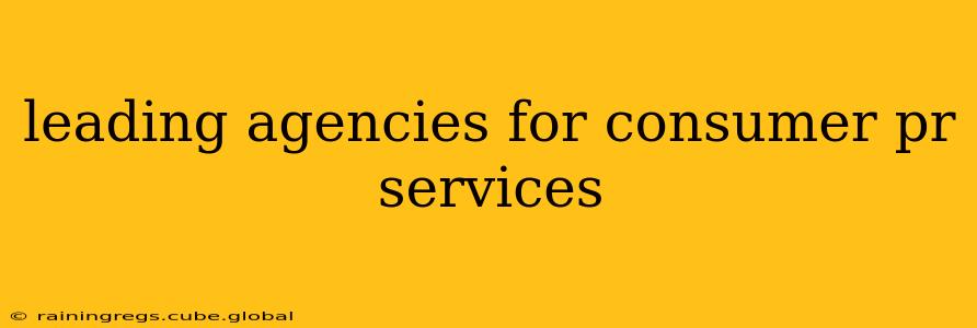leading agencies for consumer pr services