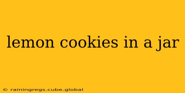 lemon cookies in a jar