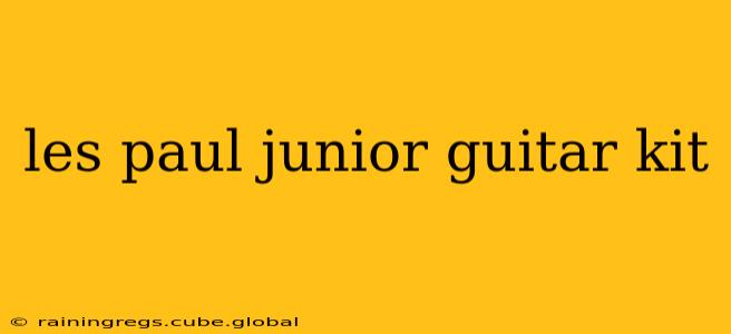 les paul junior guitar kit