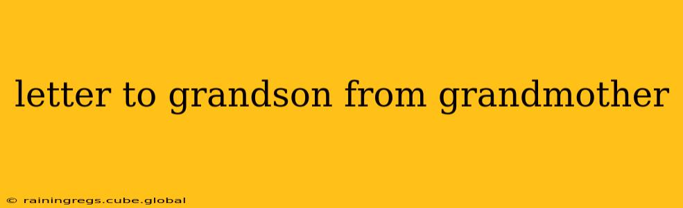 letter to grandson from grandmother