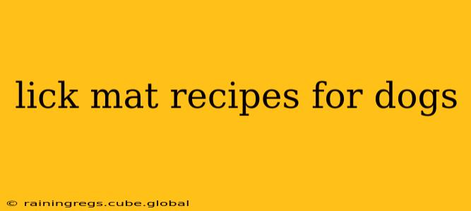 lick mat recipes for dogs