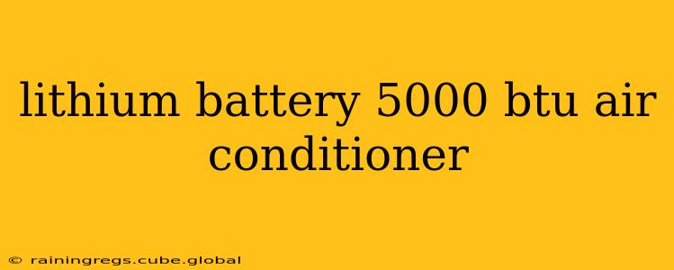 lithium battery 5000 btu air conditioner