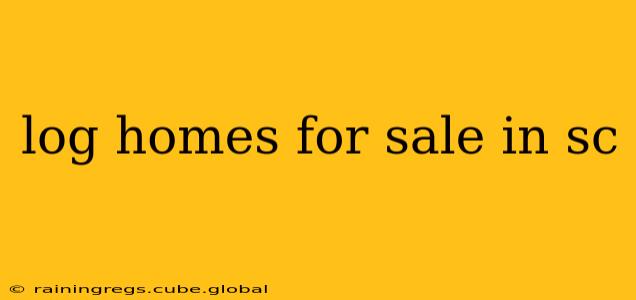log homes for sale in sc