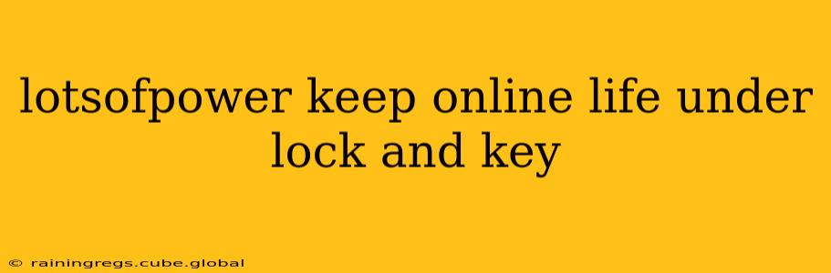 lotsofpower keep online life under lock and key