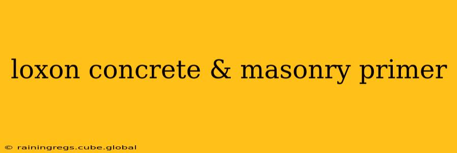loxon concrete & masonry primer