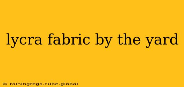 lycra fabric by the yard