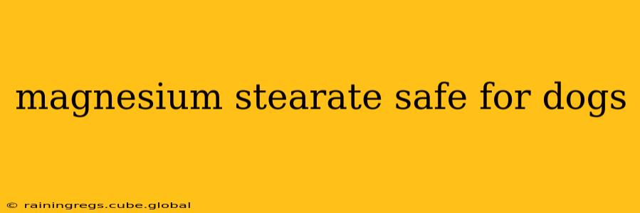 magnesium stearate safe for dogs
