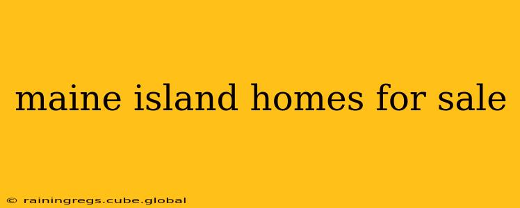 maine island homes for sale