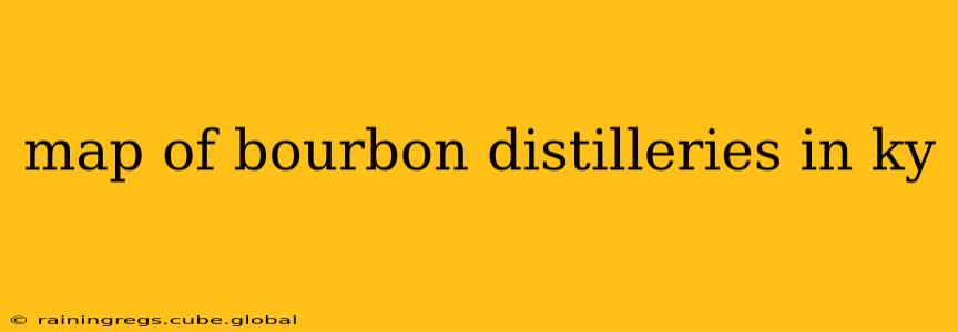 map of bourbon distilleries in ky