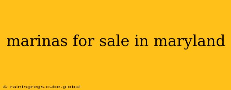 marinas for sale in maryland