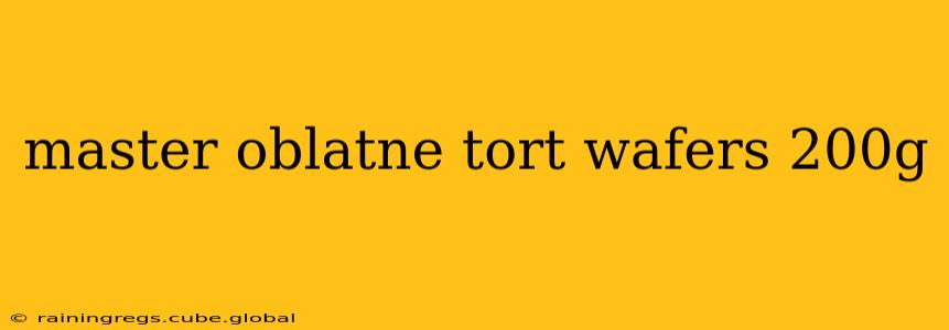 master oblatne tort wafers 200g