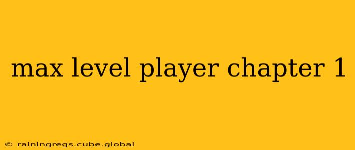 max level player chapter 1