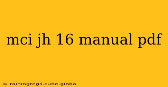 mci jh 16 manual pdf