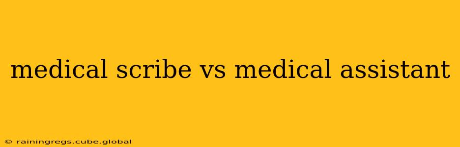medical scribe vs medical assistant