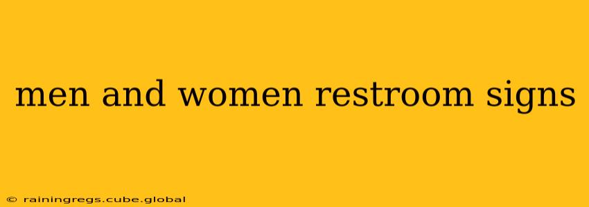 men and women restroom signs
