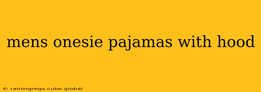 mens onesie pajamas with hood