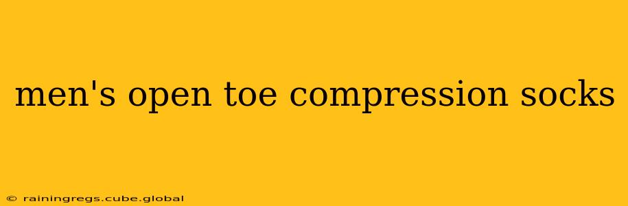 men's open toe compression socks