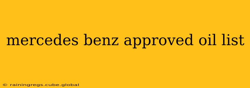 mercedes benz approved oil list