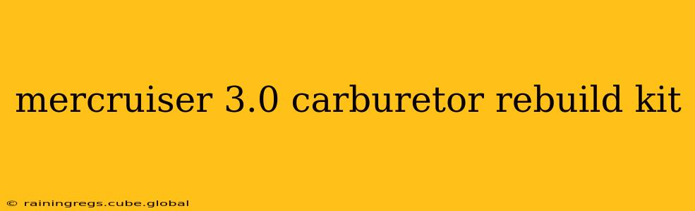 mercruiser 3.0 carburetor rebuild kit