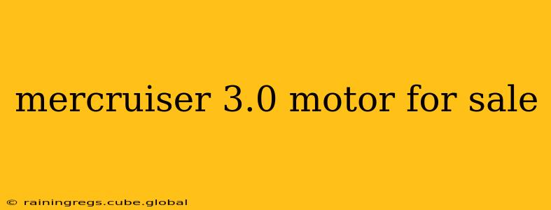 mercruiser 3.0 motor for sale