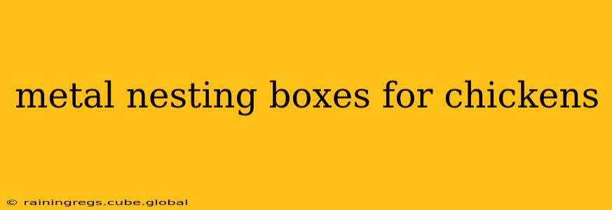metal nesting boxes for chickens