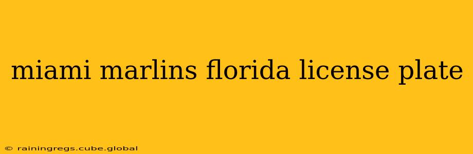 miami marlins florida license plate
