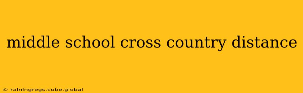 middle school cross country distance