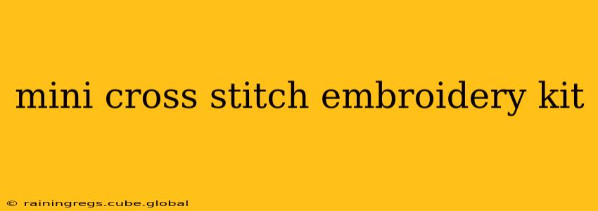 mini cross stitch embroidery kit