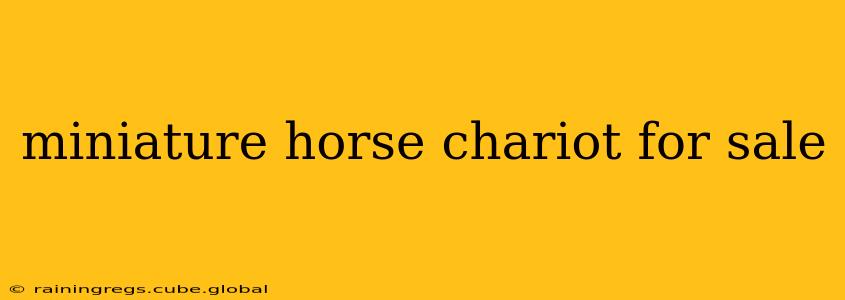 miniature horse chariot for sale