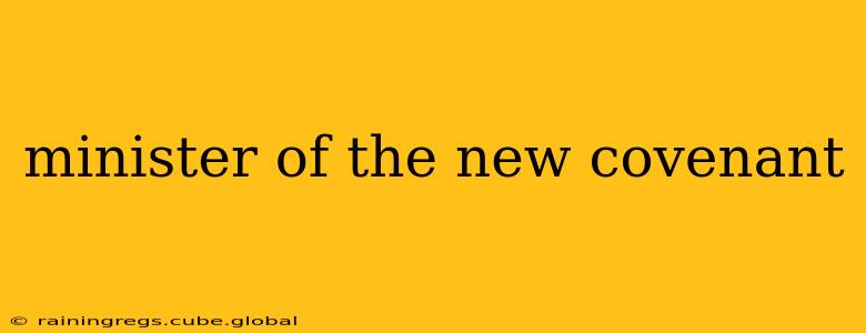 minister of the new covenant