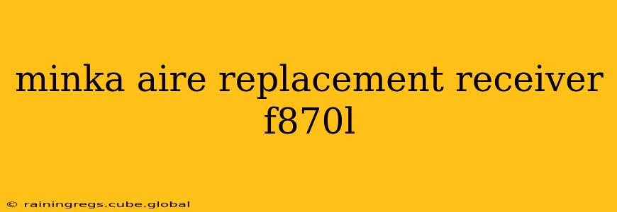 minka aire replacement receiver f870l