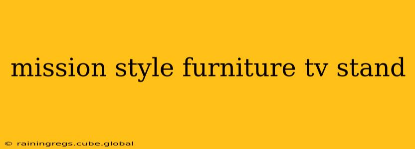 mission style furniture tv stand