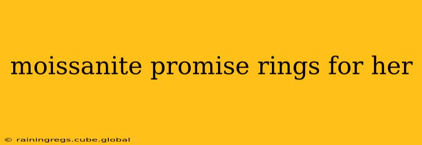 moissanite promise rings for her
