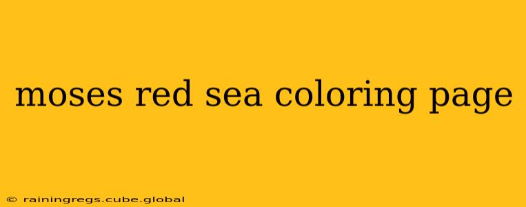 moses red sea coloring page