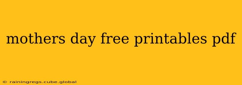 mothers day free printables pdf