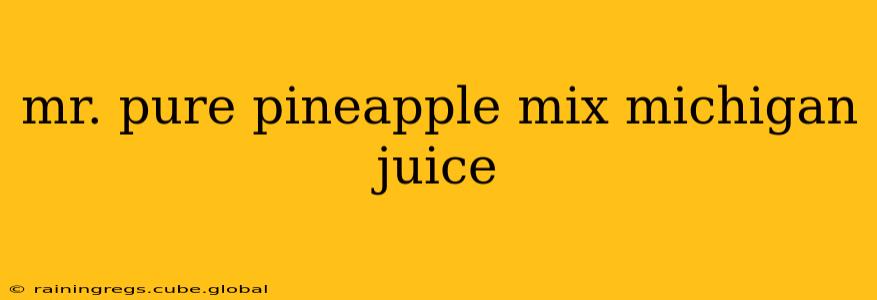 mr. pure pineapple mix michigan juice