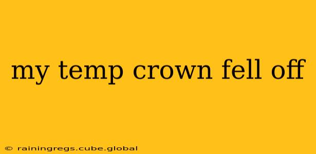 my temp crown fell off